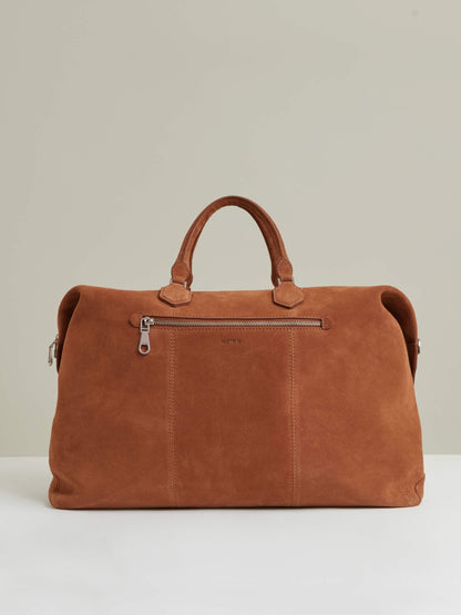 Reiss Suede Holdall in Light Tan