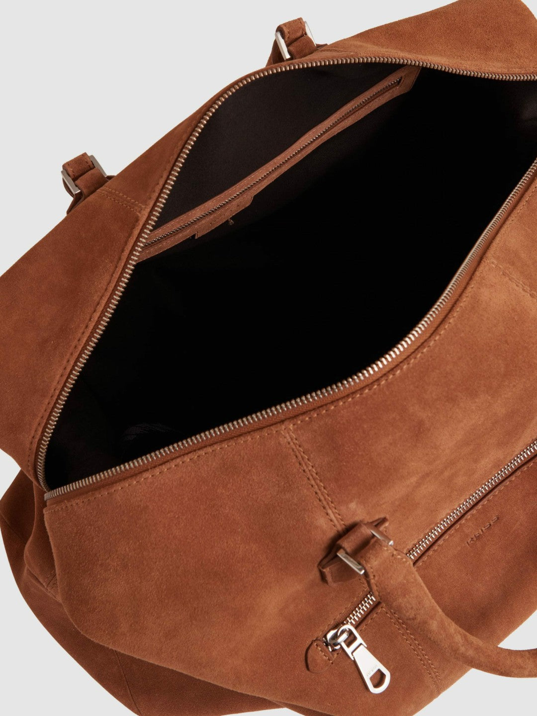 Reiss Suede Holdall in Light Tan