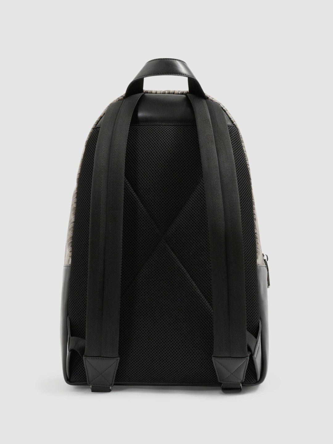 Reiss Monogram-Print Coated-Canvas Backpack in Grey Multi