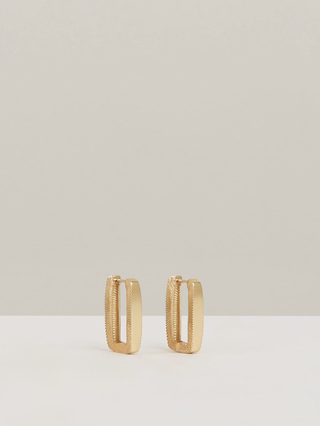 Reiss Geometric Hoop Earrings in Gold Tone