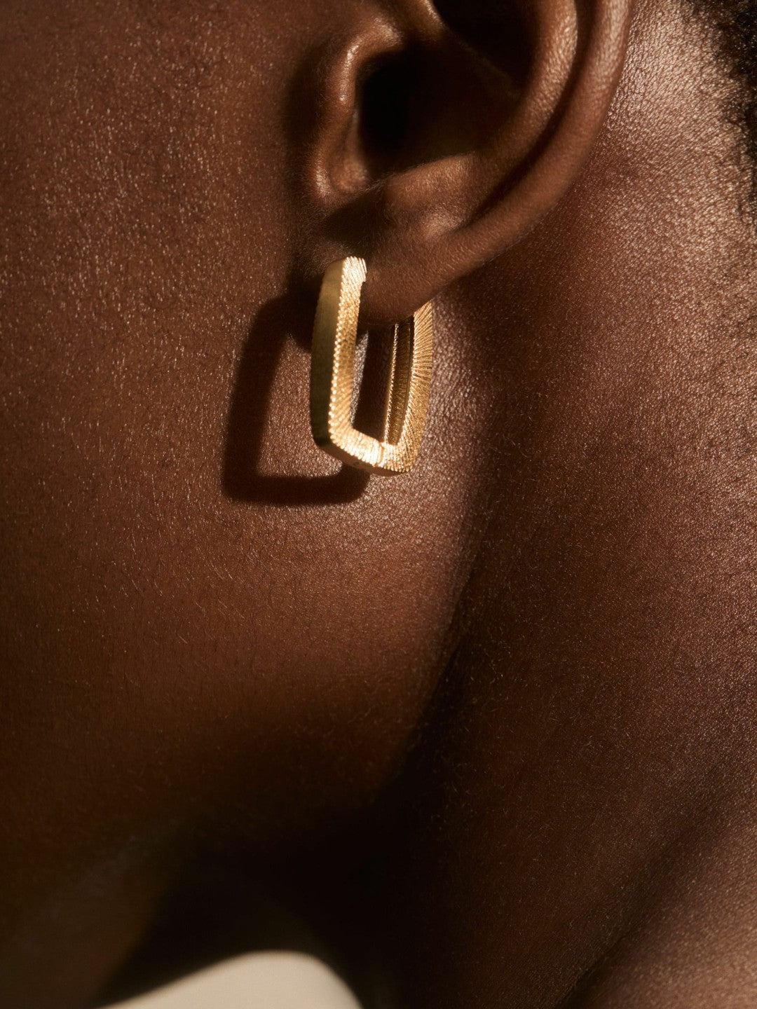 Reiss Geometric Hoop Earrings in Gold Tone