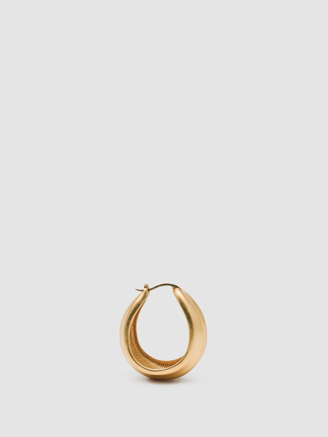 Reiss Sculptural Hoop Earrings in Gold Tone