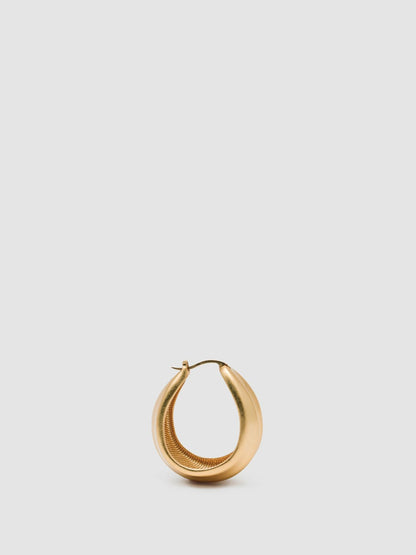 Reiss Sculptural Hoop Earrings in Gold Tone