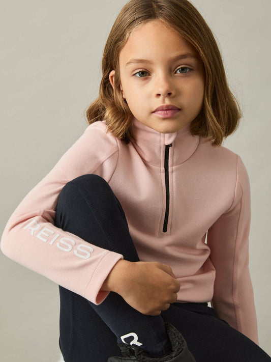 Reiss 9-13 yrs Funnel-Neck Base-Layer Top in Pink