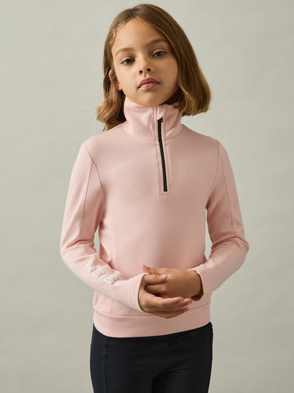 Reiss 9-13 yrs Funnel-Neck Base-Layer Top in Pink