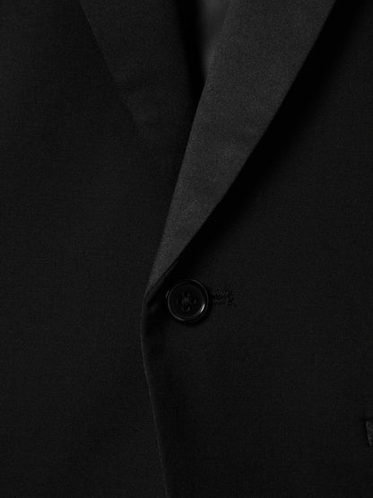 Reiss 9-13 yrs Tuxedo Satin Single Breasted Blazer in Black