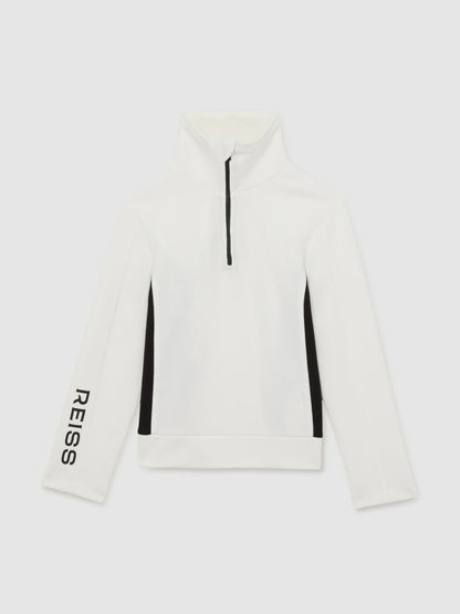 Reiss 4-9 yrs Funnel-Neck Base-Layer Top in White/Black