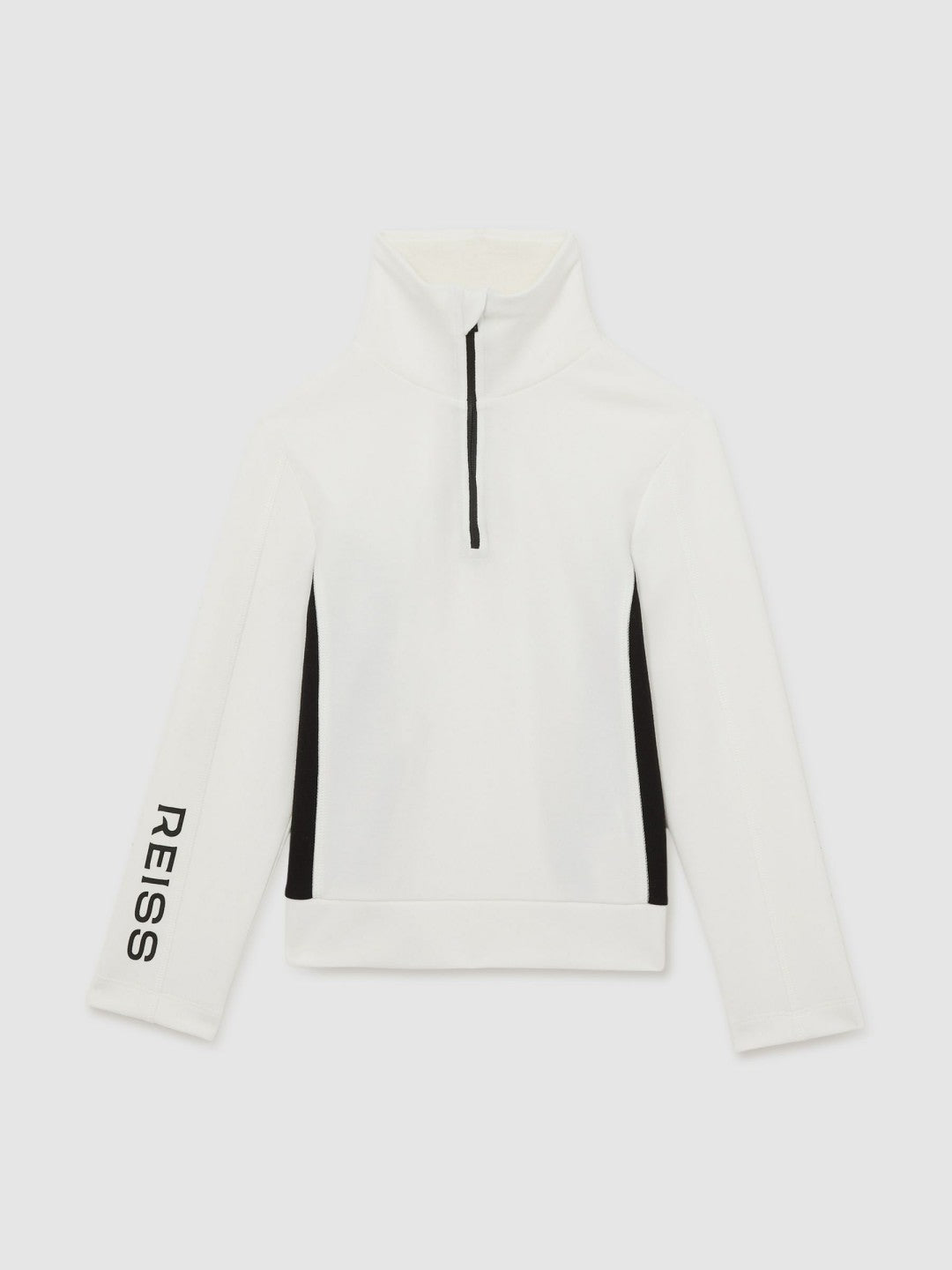 Reiss 9-13 yrs Funnel-Neck Base-Layer Top in White/Black