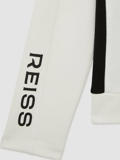 Reiss 9-13 yrs Funnel-Neck Base-Layer Top in White/Black