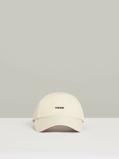 Reiss Logo Lettering Baseball Cap in Ecru