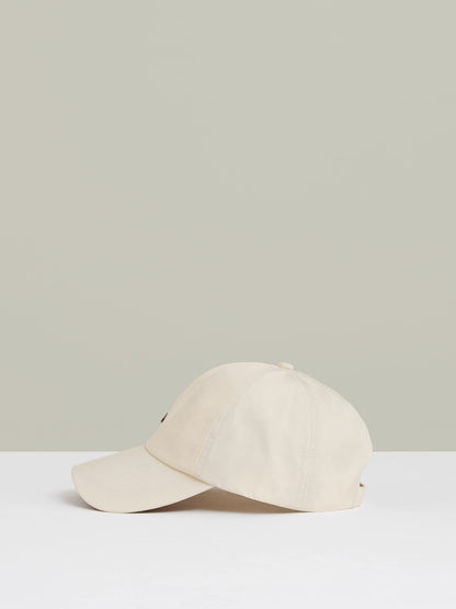 Reiss Logo Lettering Baseball Cap in Ecru