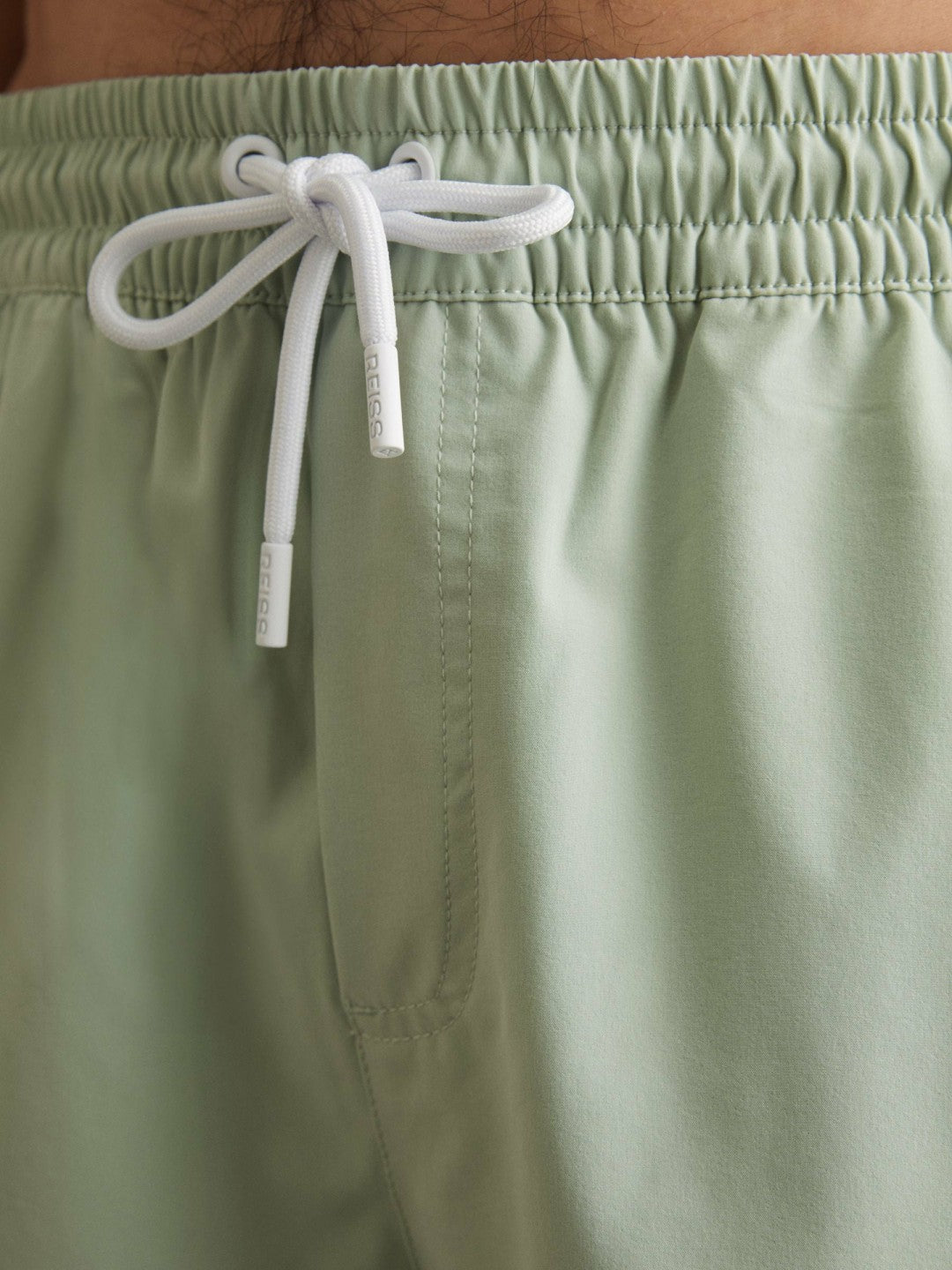 Reiss Drawstring Swim Shorts in Mint Green