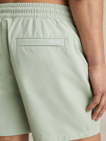 Reiss Drawstring Swim Shorts in Mint Green