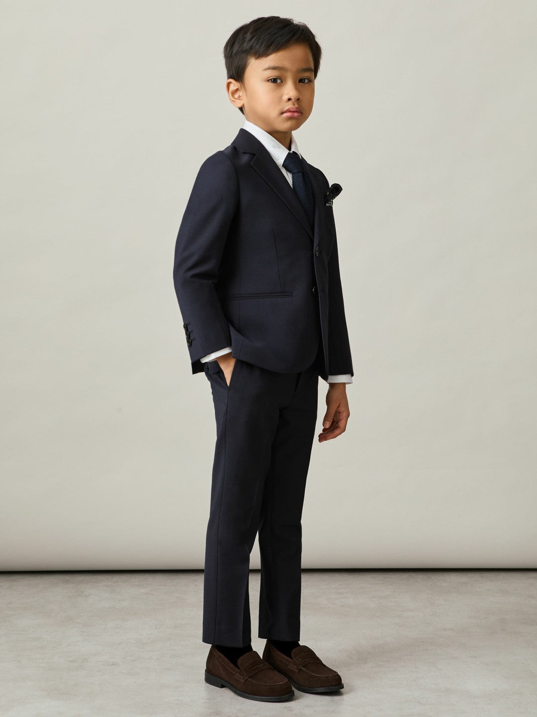 Reiss 3-9 yrs Wool-Blend Single-Breasted Suit Blazer in Navy