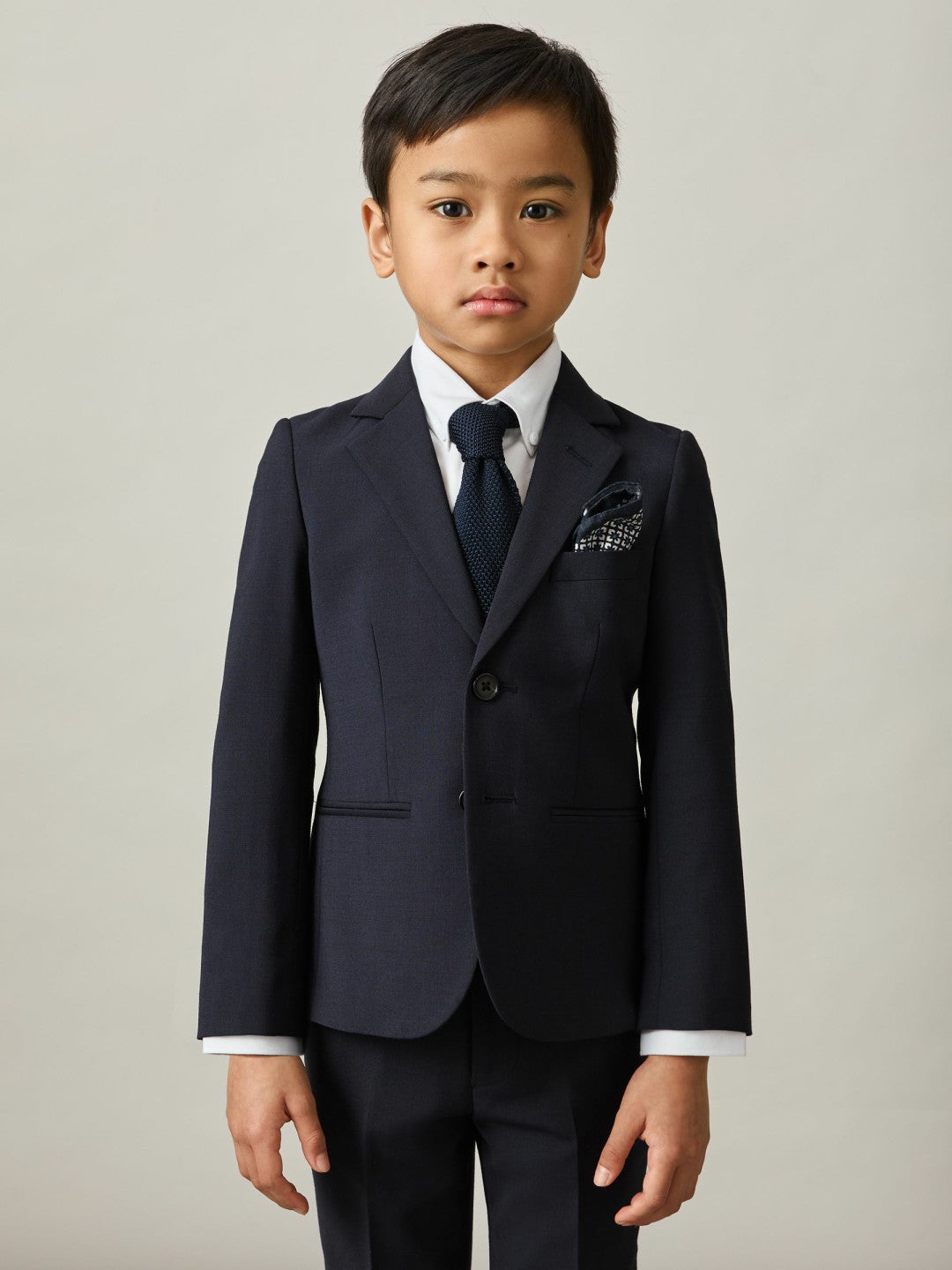 Reiss 3-9 yrs Wool-Blend Single-Breasted Suit Blazer in Navy