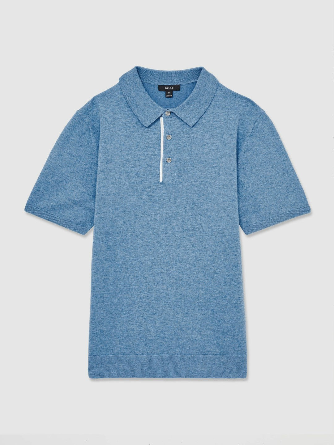 Reiss Contrast-Placket Polo Shirt With Cotton in Blue
