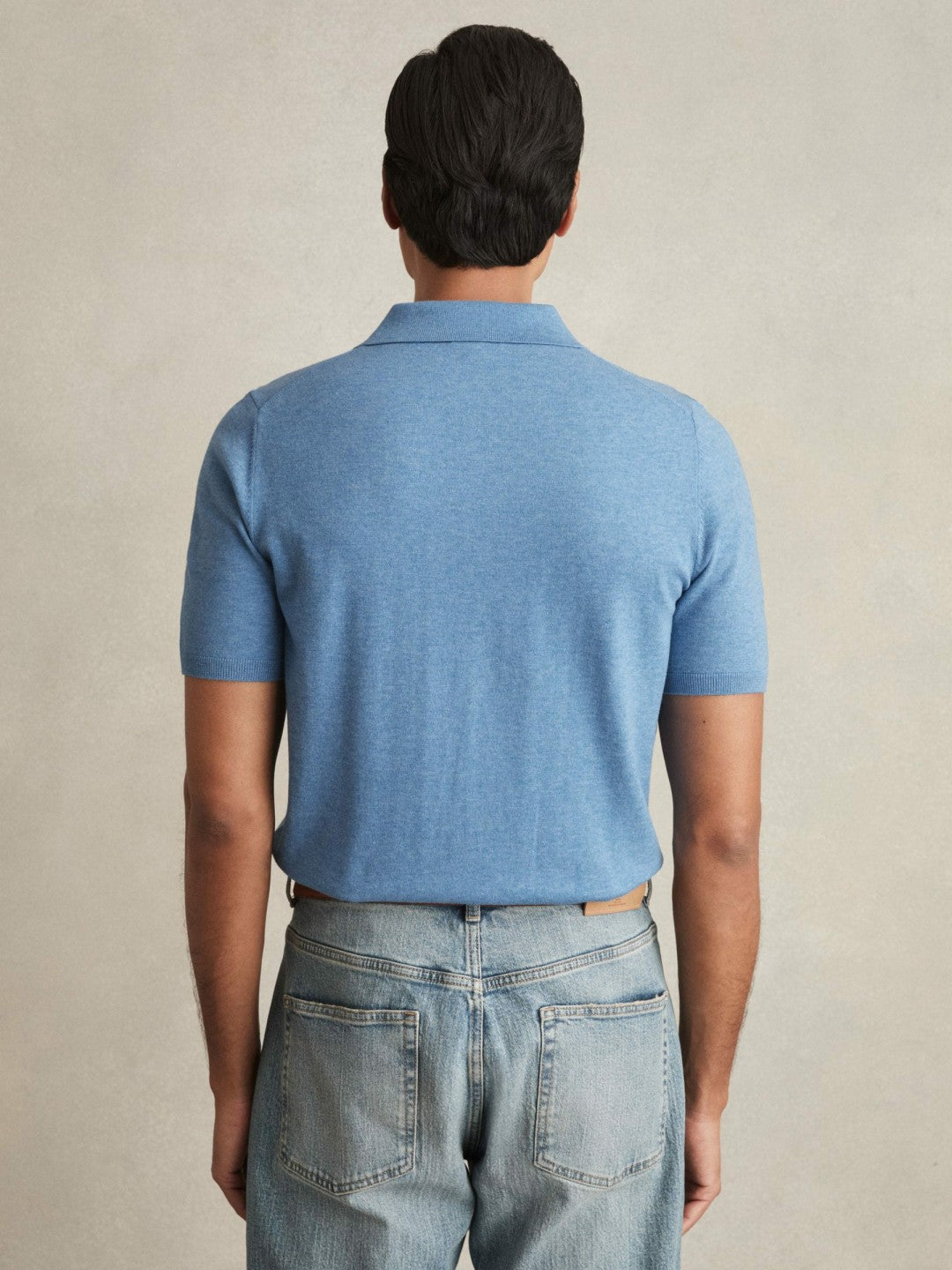 Reiss Contrast-Placket Polo Shirt With Cotton in Blue
