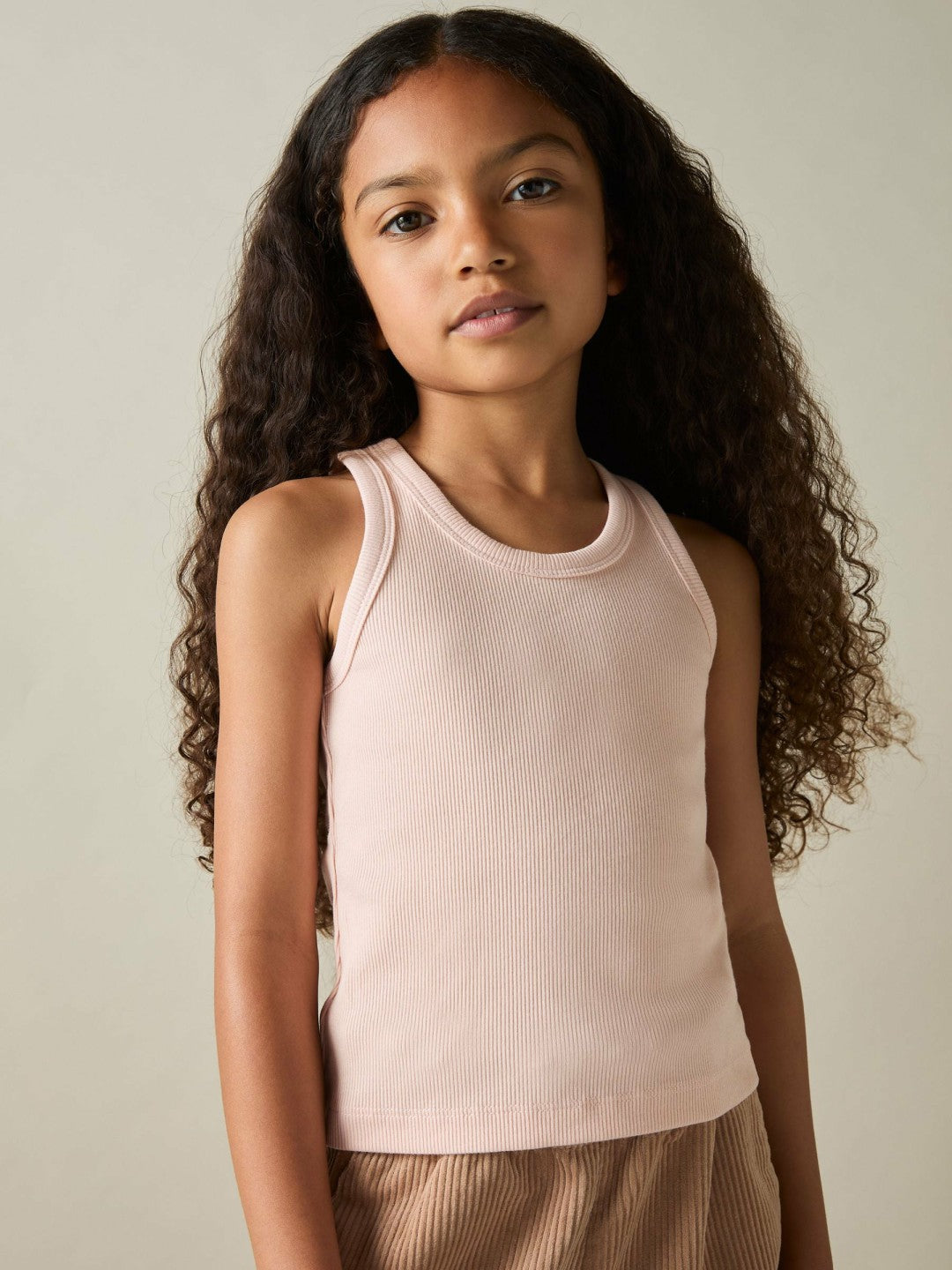 Reiss 9-13 yrs Stretch-Cotton Ribbed Vest 3 Pack in Multicolour