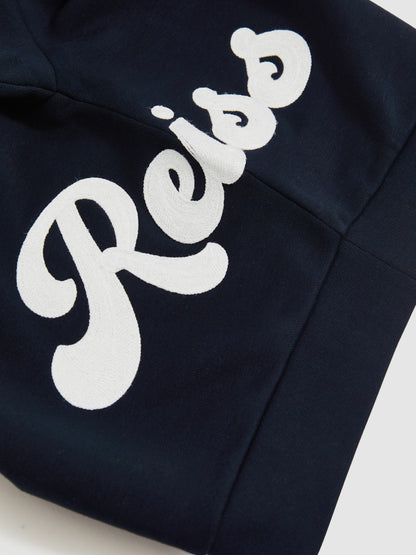 Reiss 3-9 yrs Cotton-Blend Logo Script Sweatshirt in Navy
