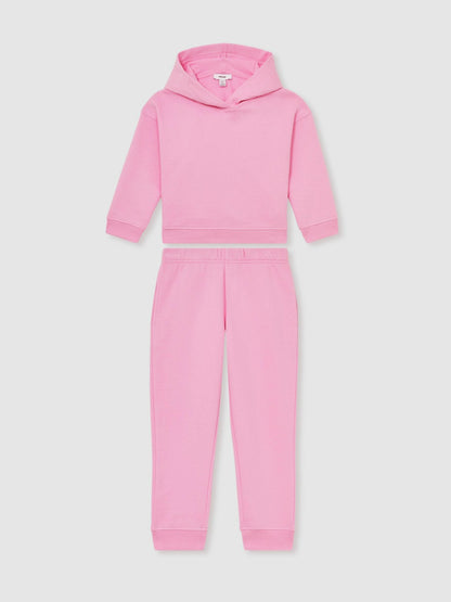Reiss 13-14 yrs Cotton-Blend Hoodie And Joggers Set in Bright Pink