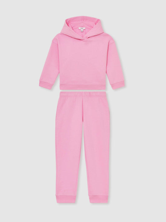 Reiss 13-14 yrs Cotton-Blend Hoodie And Joggers Set in Bright Pink