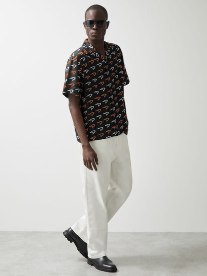 Reiss McLaren F1 Team Speedmark Logo Shirt in Black