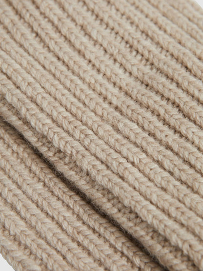 Reiss Rib-Knit Socks With Cashmere in Oatmeal