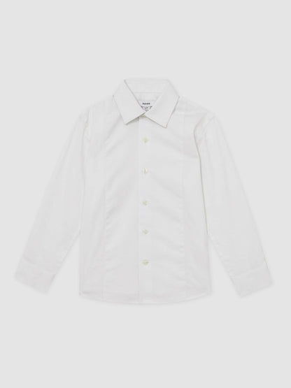 Reiss 3-9 yrs Cotton Slim-Fit Dinner Shirt in White