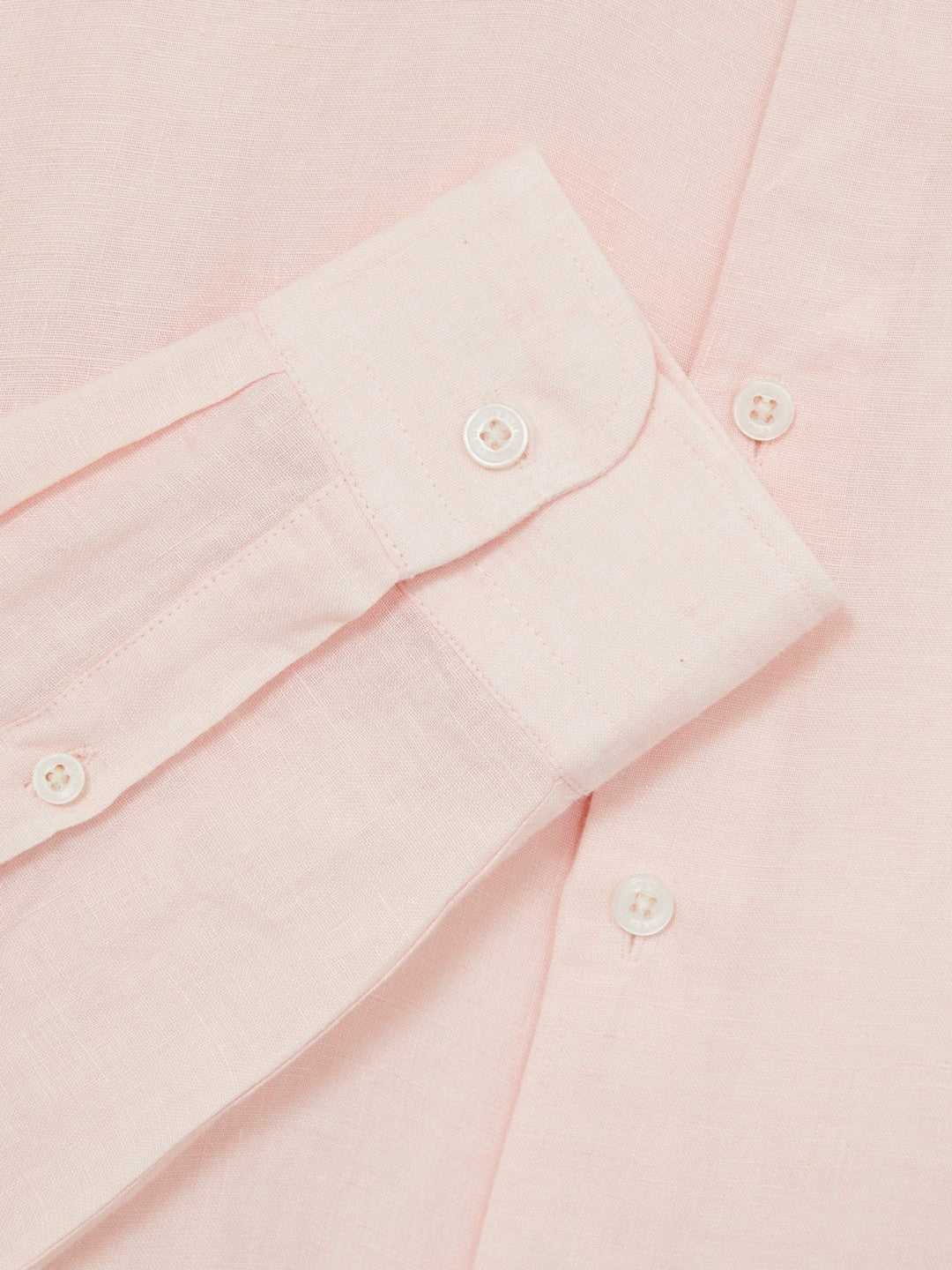 Reiss Linen Button-Through Shirt in Prep Pink