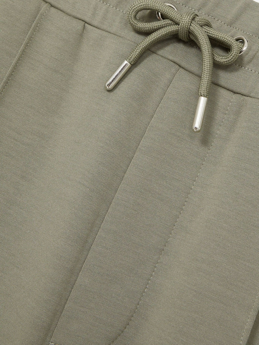 Reiss Drawstring Jersey Joggers in Sage