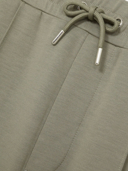 Reiss Drawstring Jersey Joggers in Sage