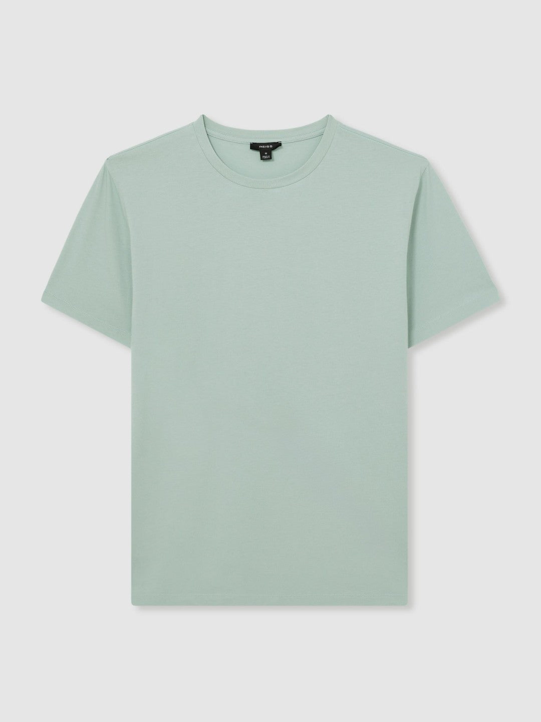 Reiss Cotton Crew Neck T-Shirt in Mint Green