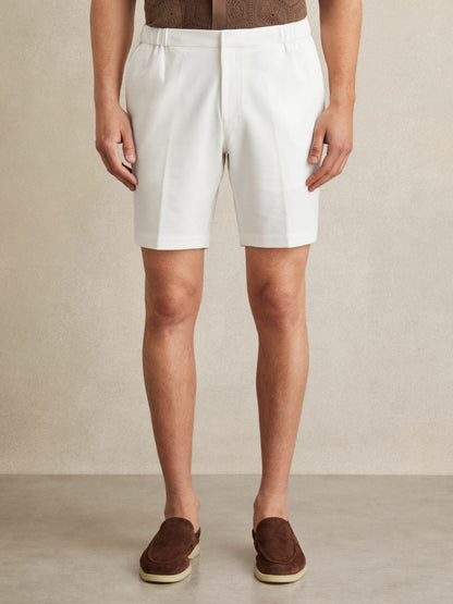 Reiss Drawstring Chino Shorts in White