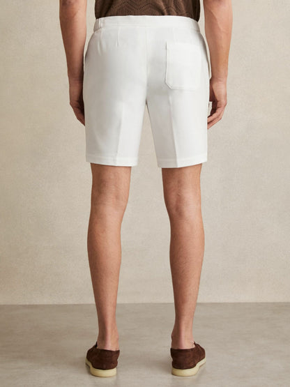 Reiss Drawstring Chino Shorts in White