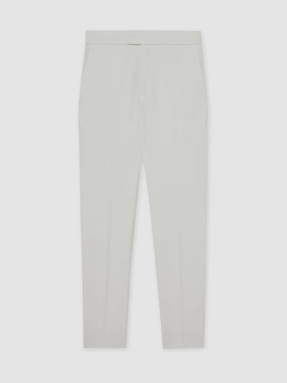 Reiss Slim-Fit Internal-Drawstring Trousers in White