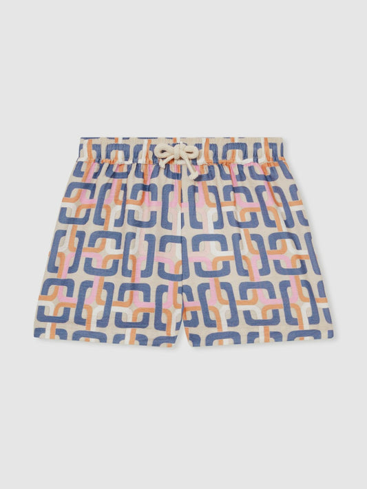 Reiss 13-14 yrs Geometric Chain Print Shorts in Multi