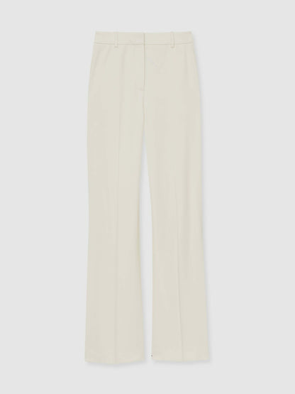 Reiss Petite Wide Leg Tailored Trousers in Cream