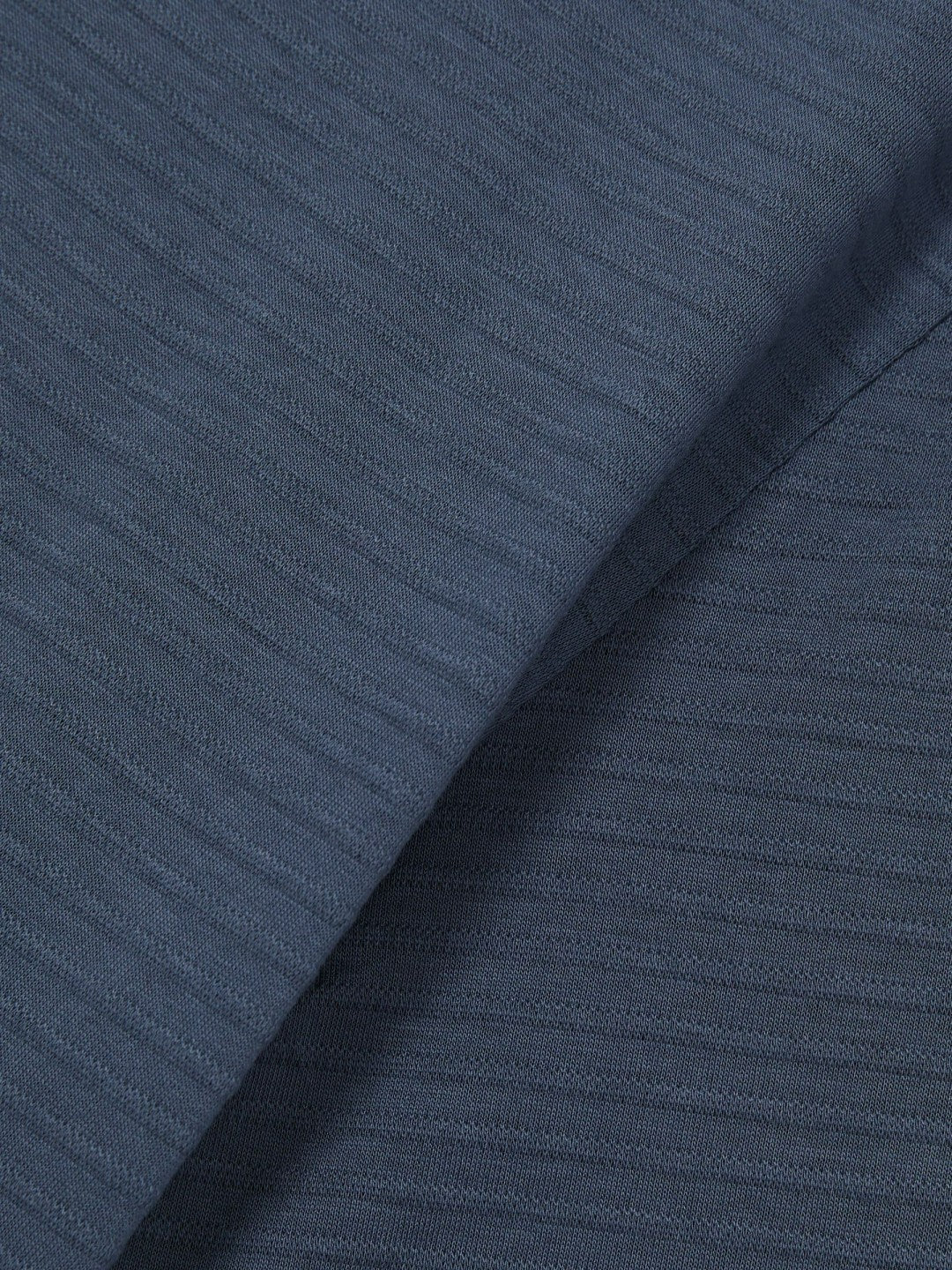 Reiss Mercerised-Cotton Ribbed T-Shirt in Airforce Blue