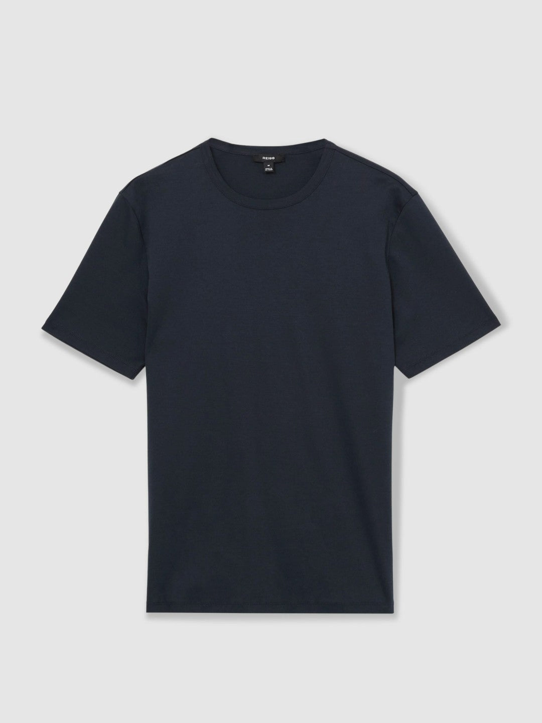 Reiss Mercerised-Cotton Crew-Neck T-Shirt in Navy
