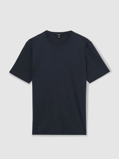 Reiss Mercerised-Cotton Crew-Neck T-Shirt in Navy