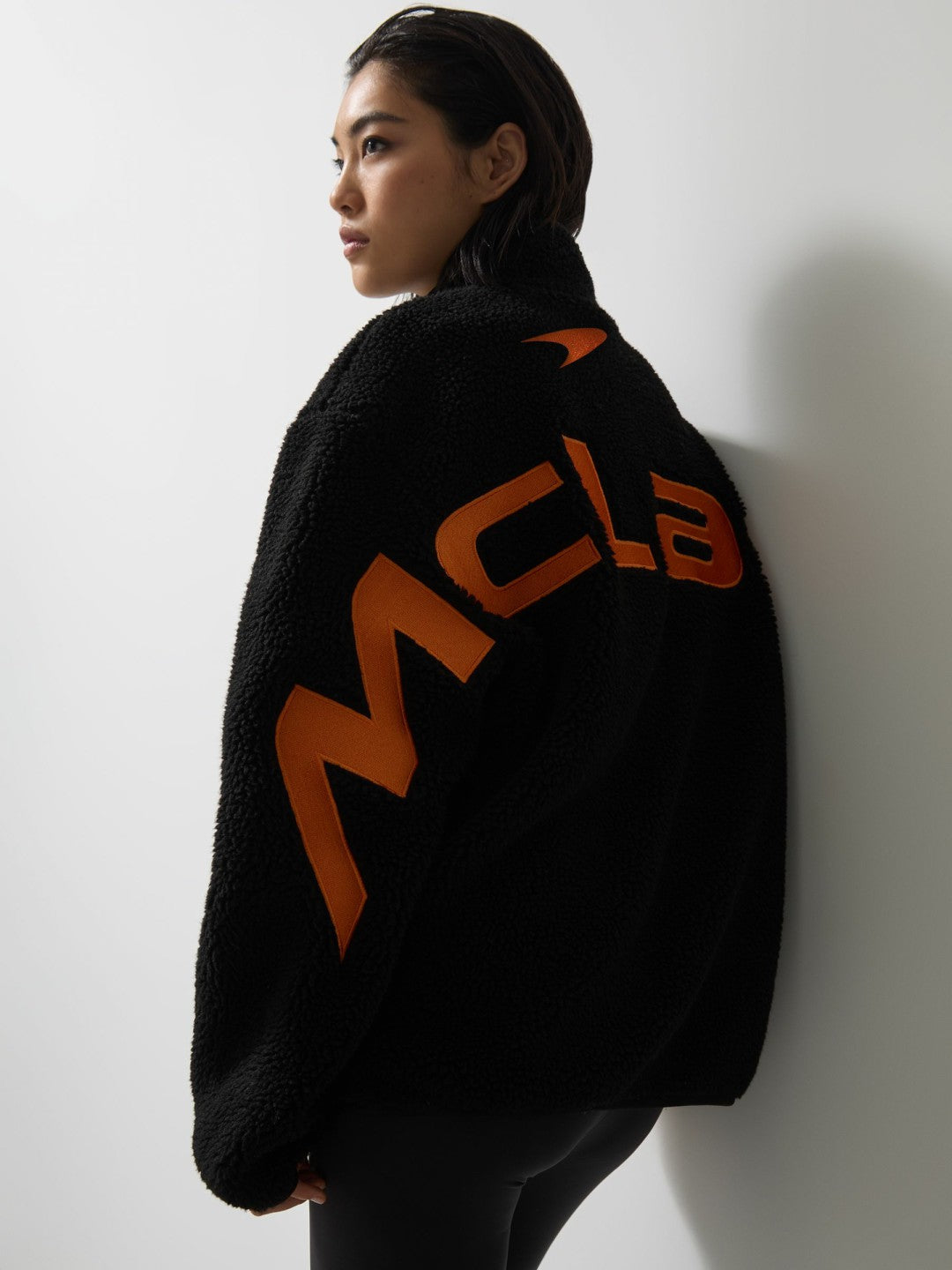 Reiss McLaren F1 Team Embroidered Fleece Jacket Unisex Fit in Black