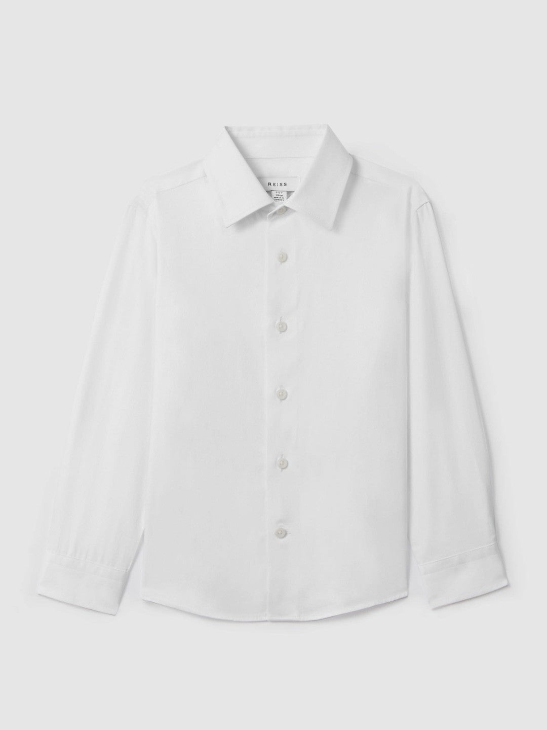 Reiss 9-13 yrs Slim-Fit Cotton Shirt in White