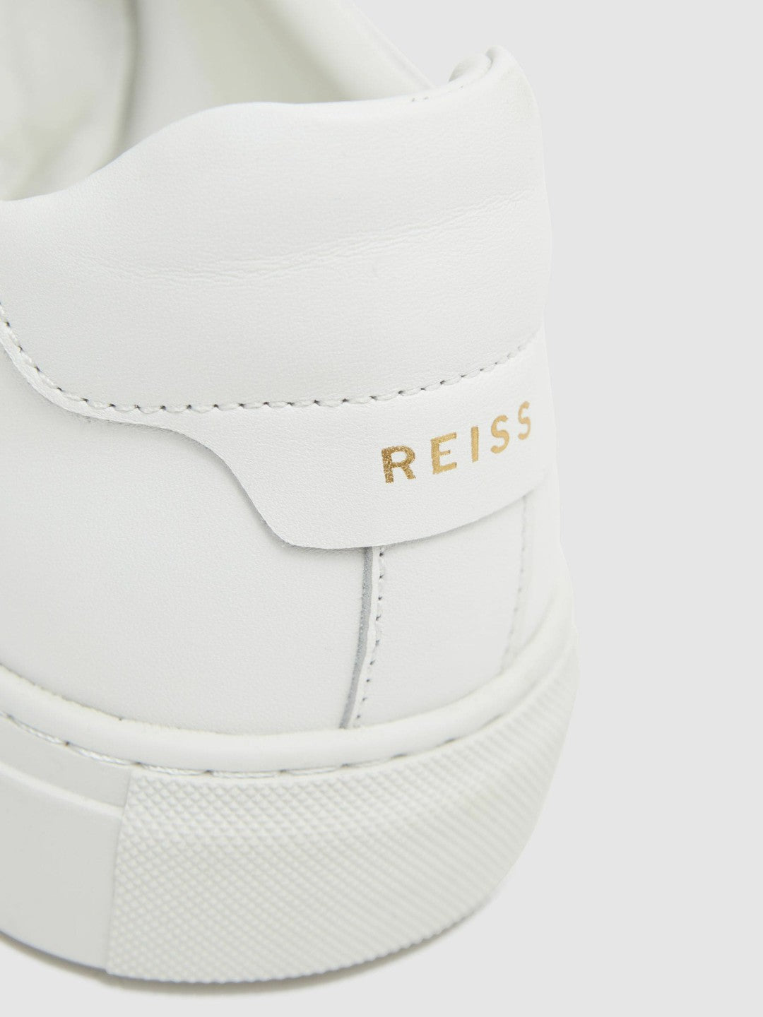 Reiss Leather Low-Top Trainers in White