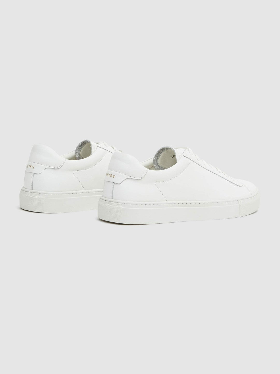 Reiss Leather Low-Top Trainers in White