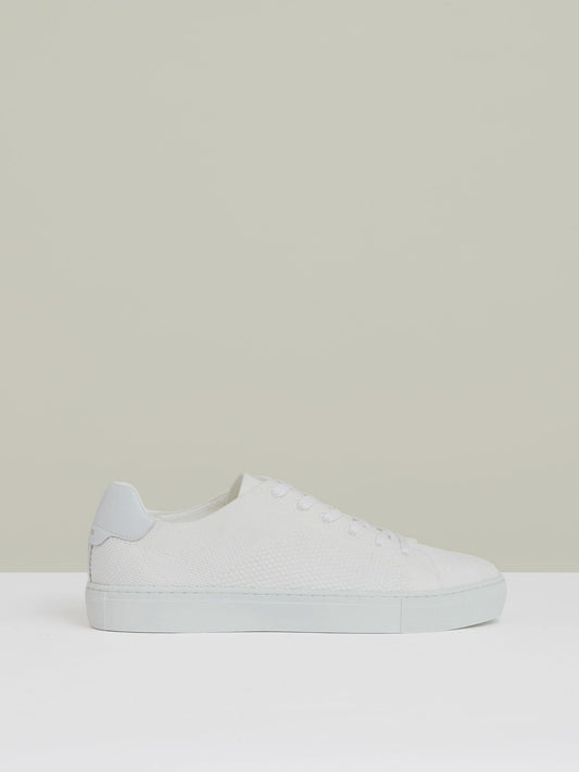 Reiss Knitted Low-Top Trainers in White
