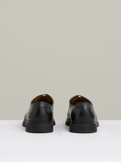 Reiss Leather Lace-Up Derby Shoes in Black