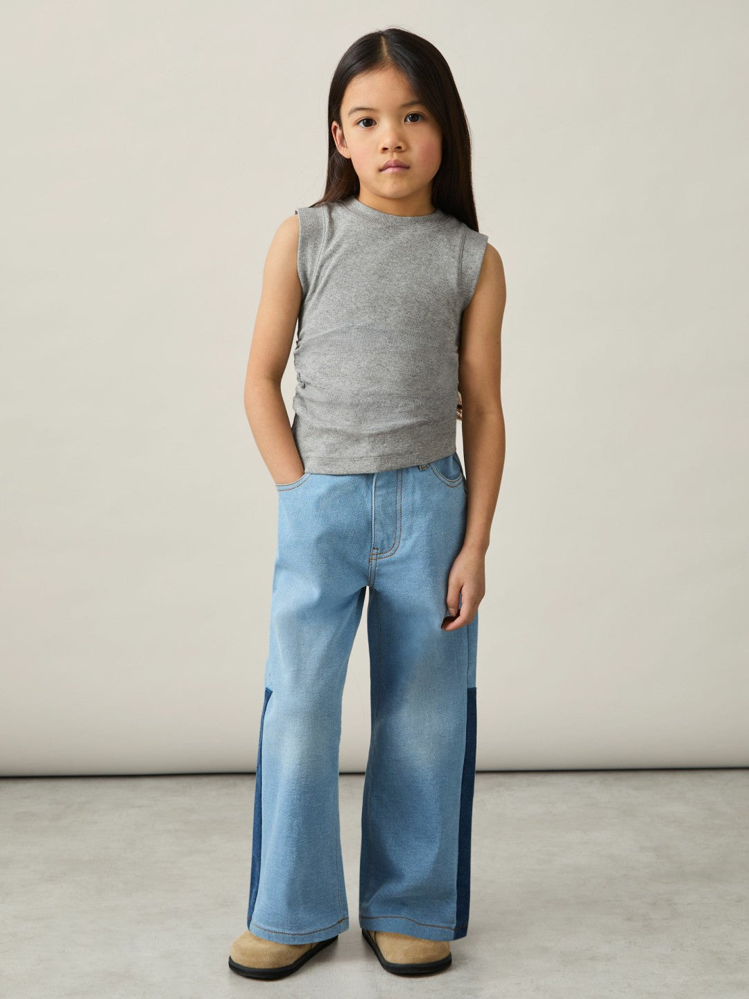 Reiss 13-14 yrs Ruched Vest Top in Grey