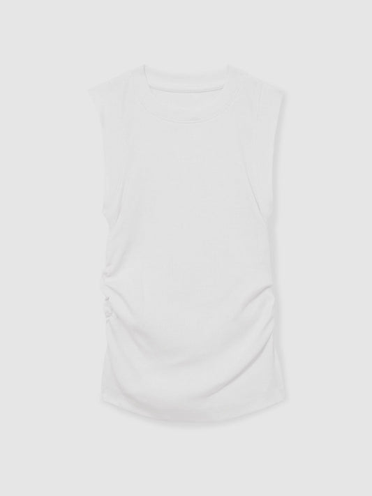 Reiss 13-14 yrs Ruched Vest Top in White