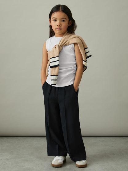 Reiss 13-14 yrs Ruched Vest Top in White