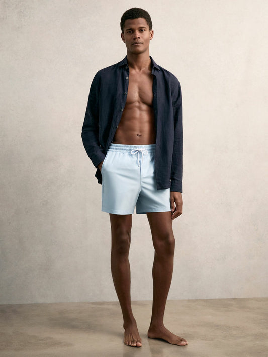Reiss Drawstring Swim Shorts in Soft Blue